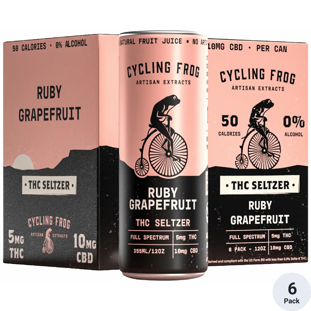 Cycling Frog Ruby Grapefruit THC 5mg (6 pack)