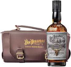 Doc Holliday 11yr Bourbon With Leather Bag And Glasses